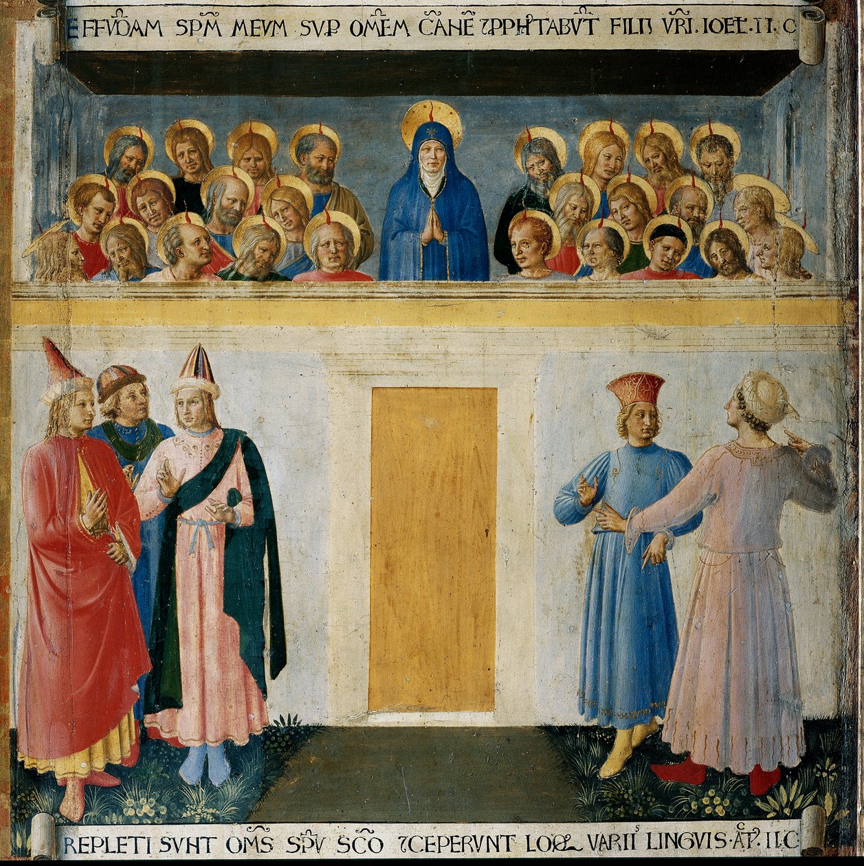 Pingst. Life of Christ, Garderob av silver. (Tempera på trä av Fra  Angelico