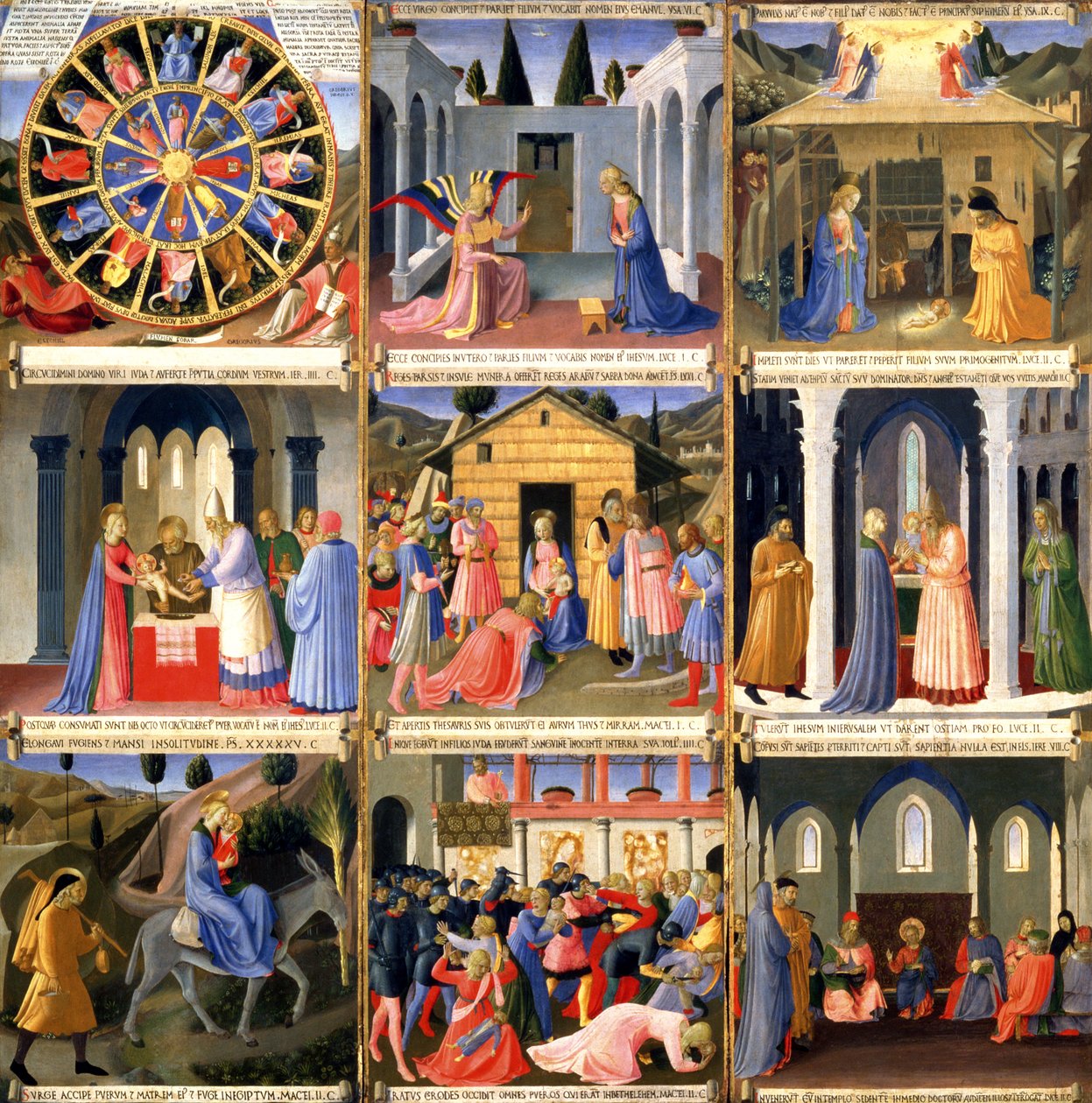 Scener från födelsekyrkan, panel ett från Silver Treasury of Santissima Annunziata, c.1450-53 (tempera på panel) av Fra (c.1387 1455) Angelico
