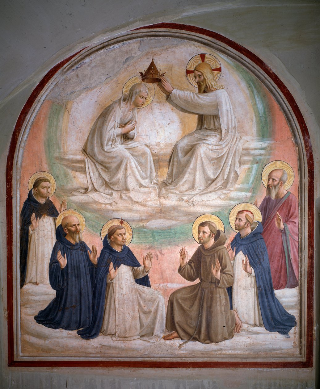 Jungfruns kröning (fresk av Fra  Angelico