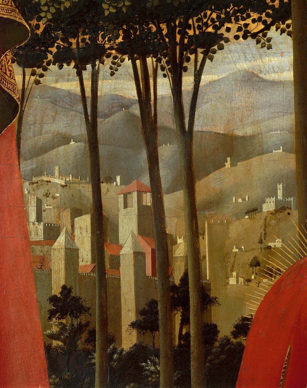 Avsättningen från korset eller den heliga treenighetens altartavla (detalj), c.1432 (tempera på trä) av Fra  Angelico