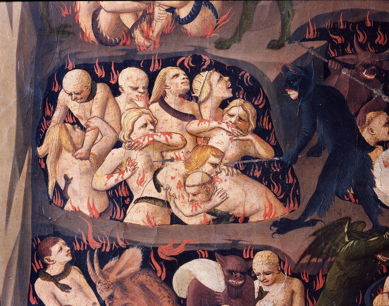 The Last Judgment: Hell (tempera på trä av Fra  Angelico