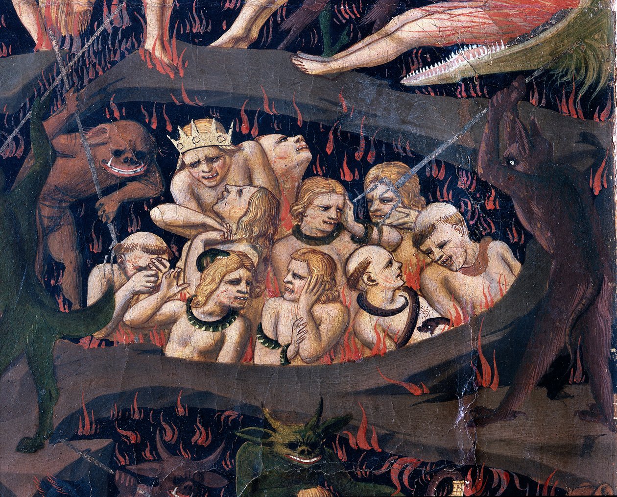 The Last Judgment: Hell (tempera på trä av Fra  Angelico