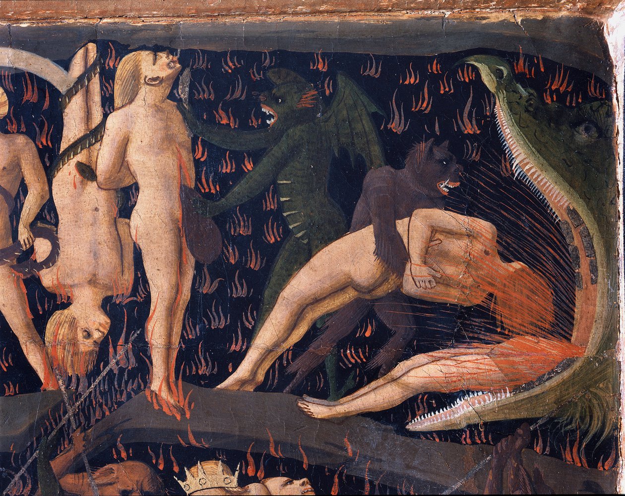 The Last Judgment: Hell (tempera på trä av Fra  Angelico
