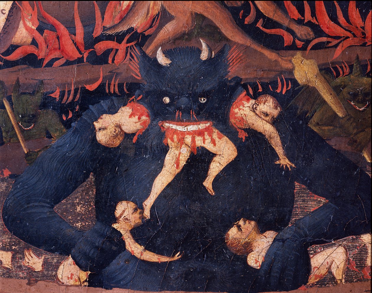 The Last Judgment: Hell (tempera på trä av Fra  Angelico