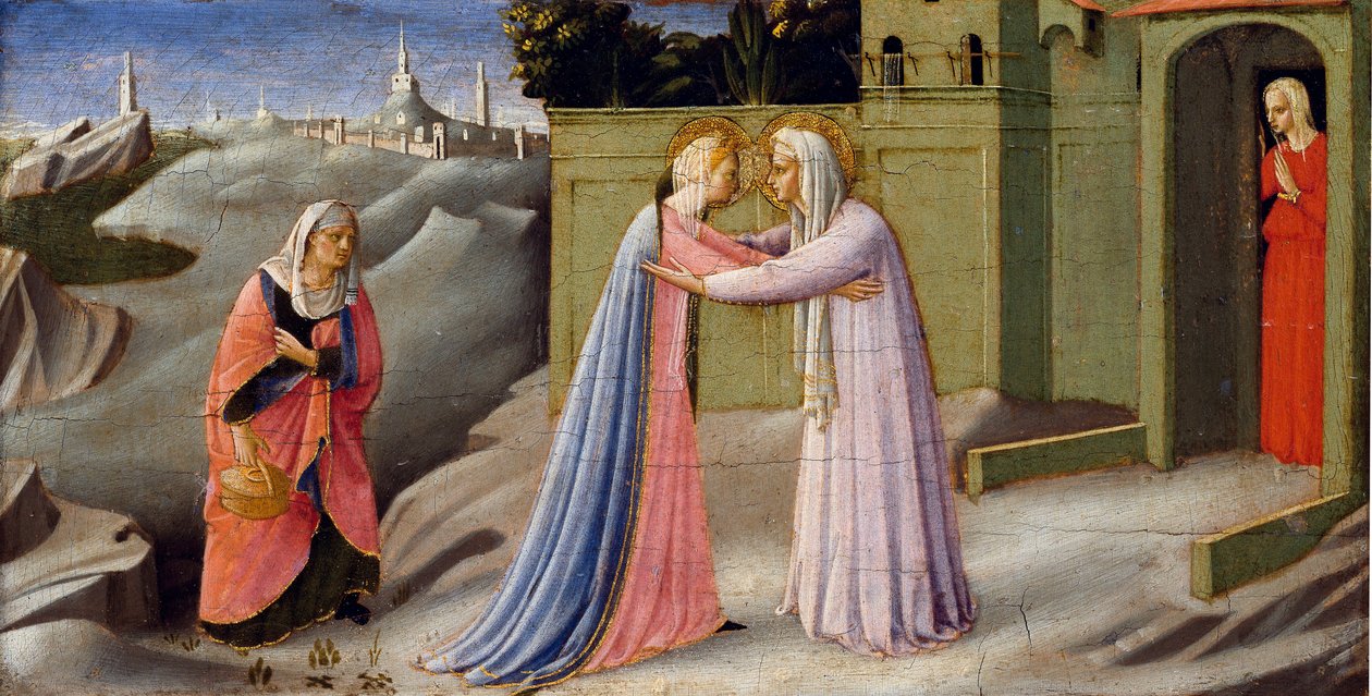The Visitation (altartavla), målning av Fra Angelico, c.1440 av Fra  Angelico