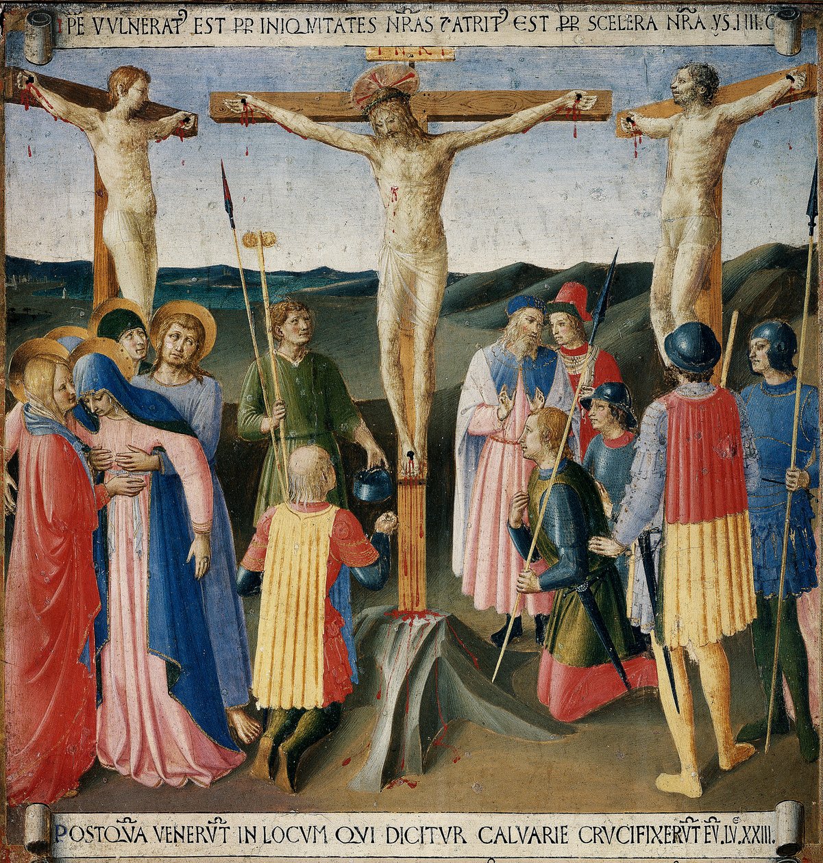 Korsfästelsen. Life of Christ, Garderob av silver. (Tempera på trä av Fra  Angelico