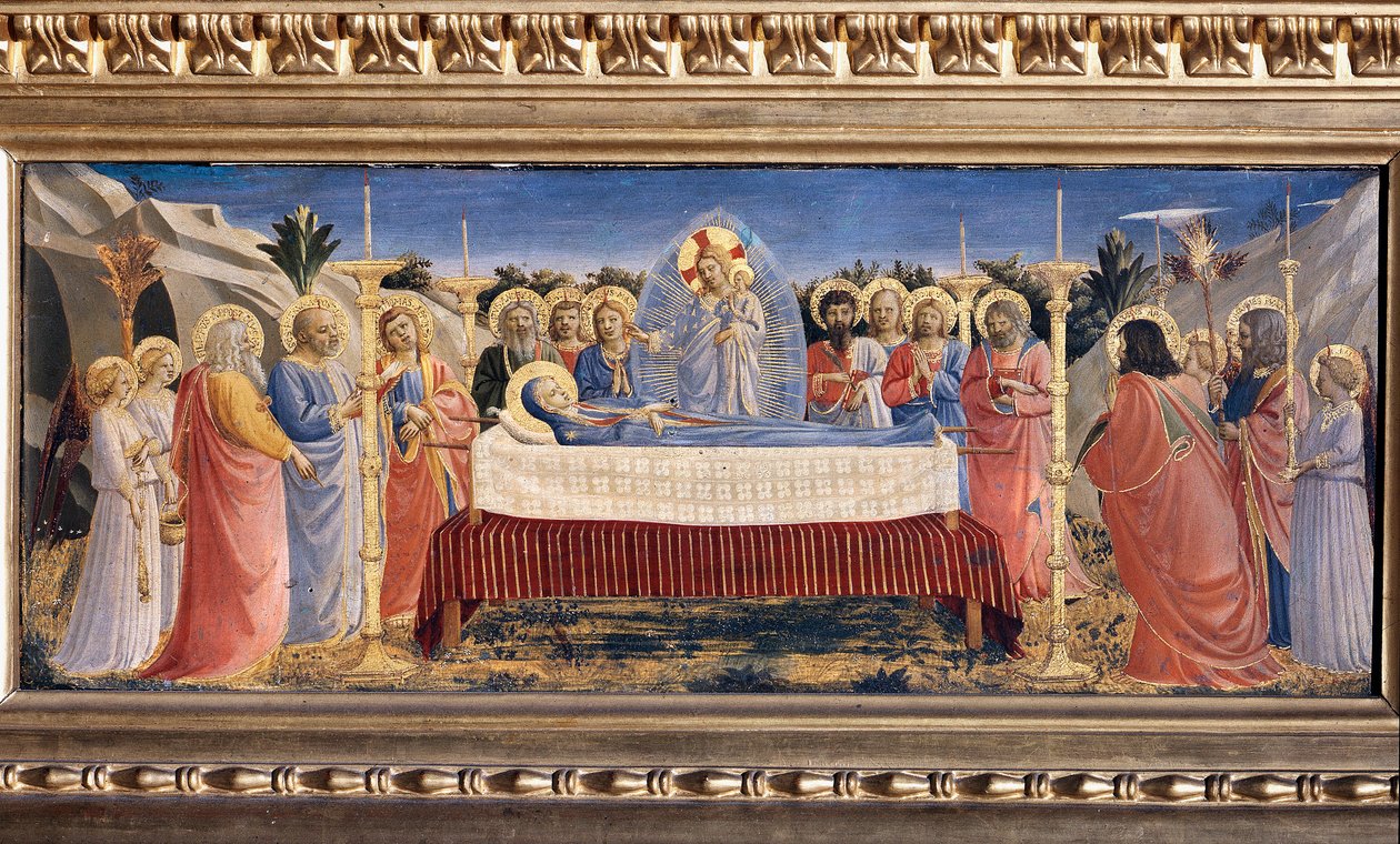 Jungfruns begravningar (Trämålning av Fra  Angelico