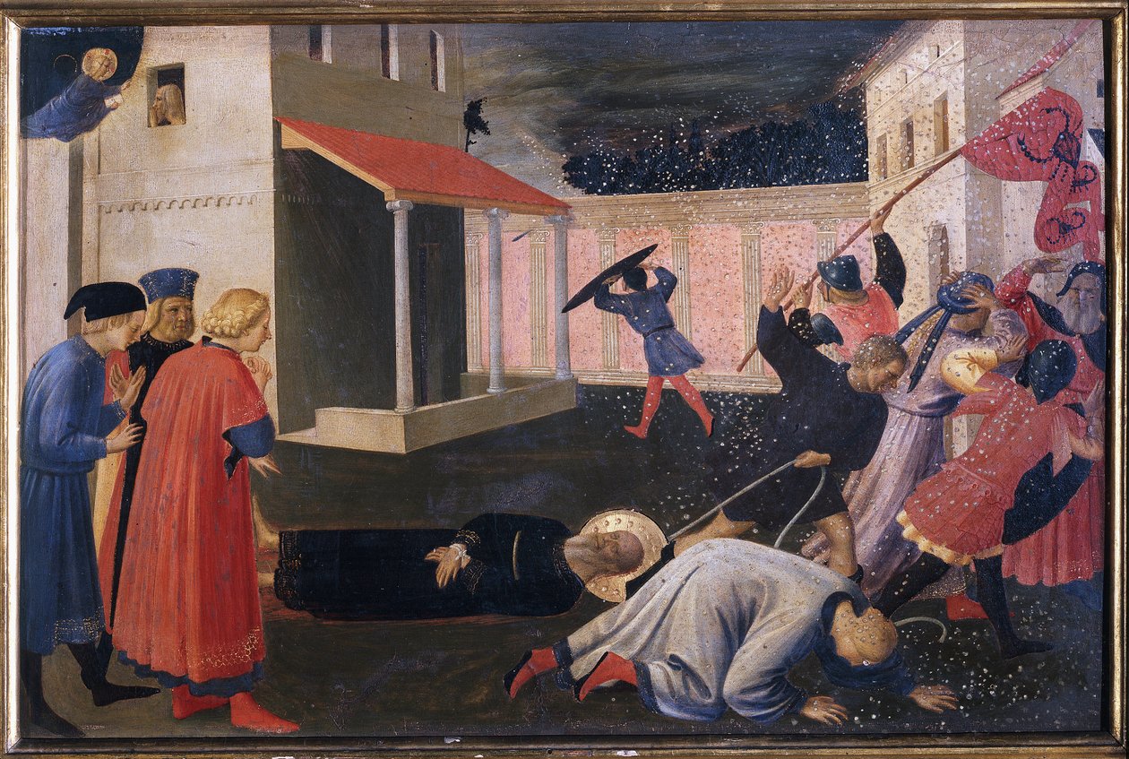 Markus martyrskap. Tabernakel av Linaioli (målning på trä av Fra  Angelico