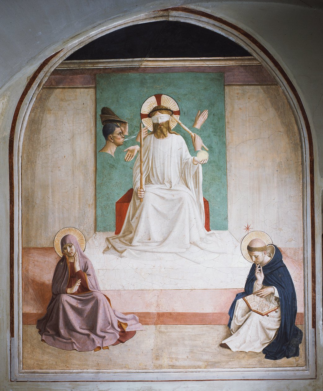 Kristus hån med Maria och St Dominic av Fra  Angelico