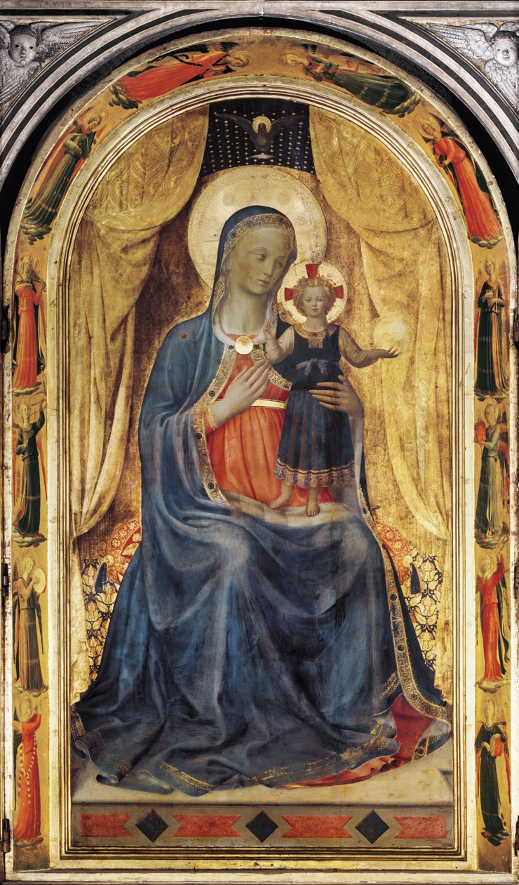 Tabernaklet i Linaiuoli (tempera på pannå) av Fra (c.1400 55) Angelico