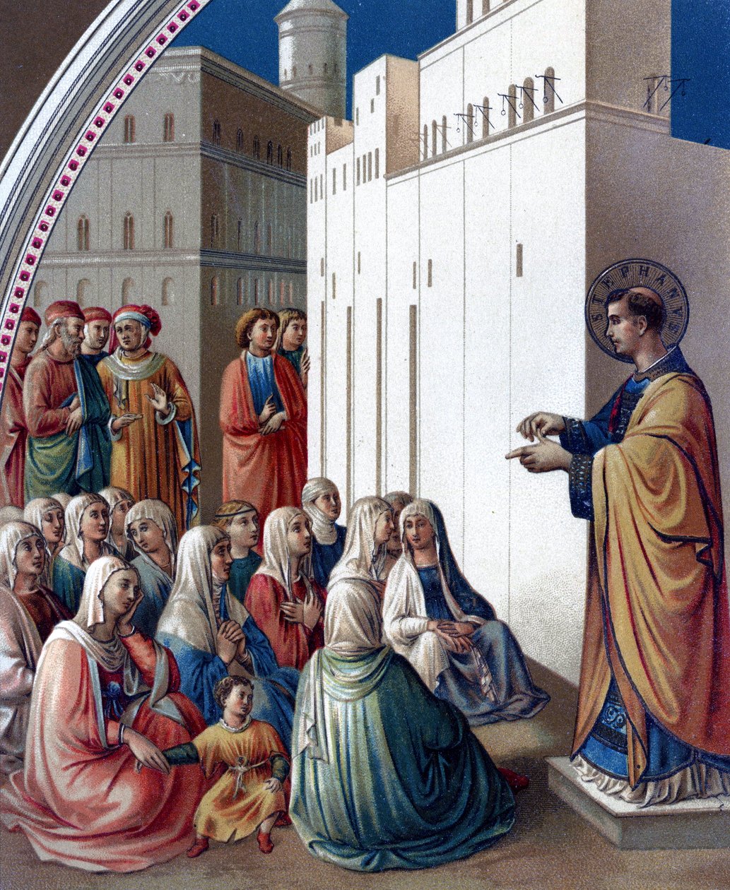 The Preaching of St Stephen, Storbritannien av Fra (c.1400 55) Angelico