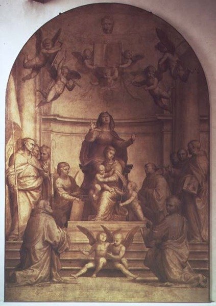 The Grand Council Altarpiece, 1510 (se även 94717-21) av Fra 1472 1517 Bartolommeo