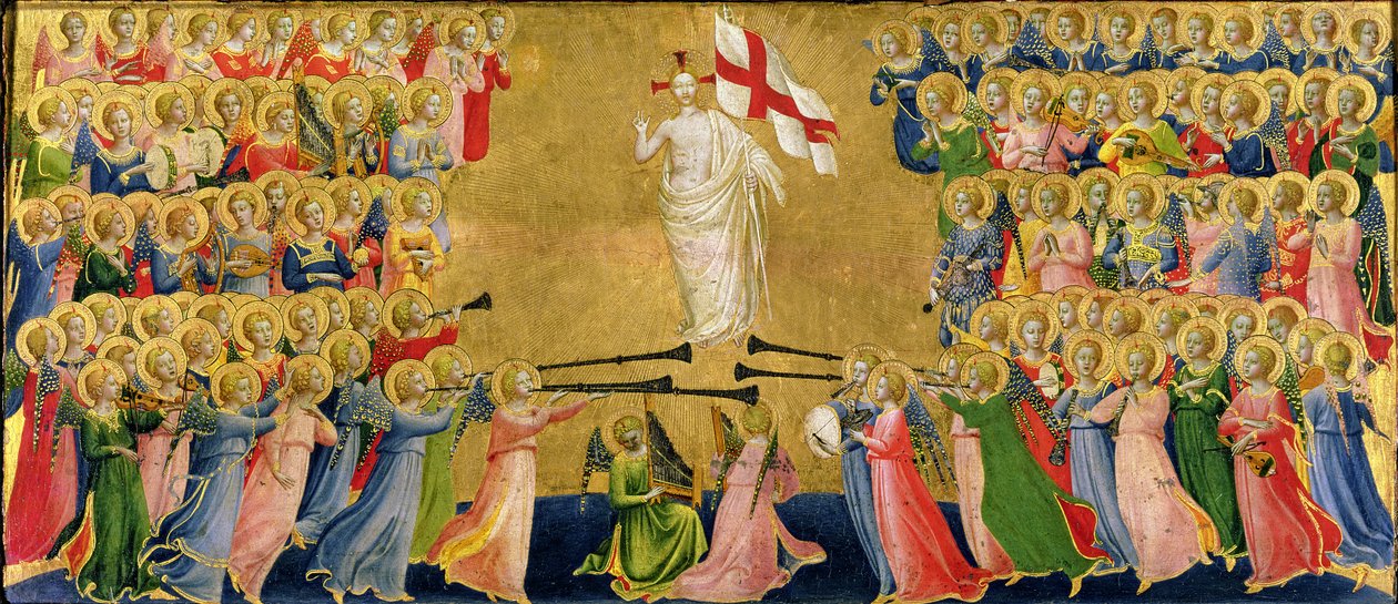 Christ Glorified in the Court of Heaven, 1423-24 (tempera på panel) (för detaljer se 90799) av Fra Angelico