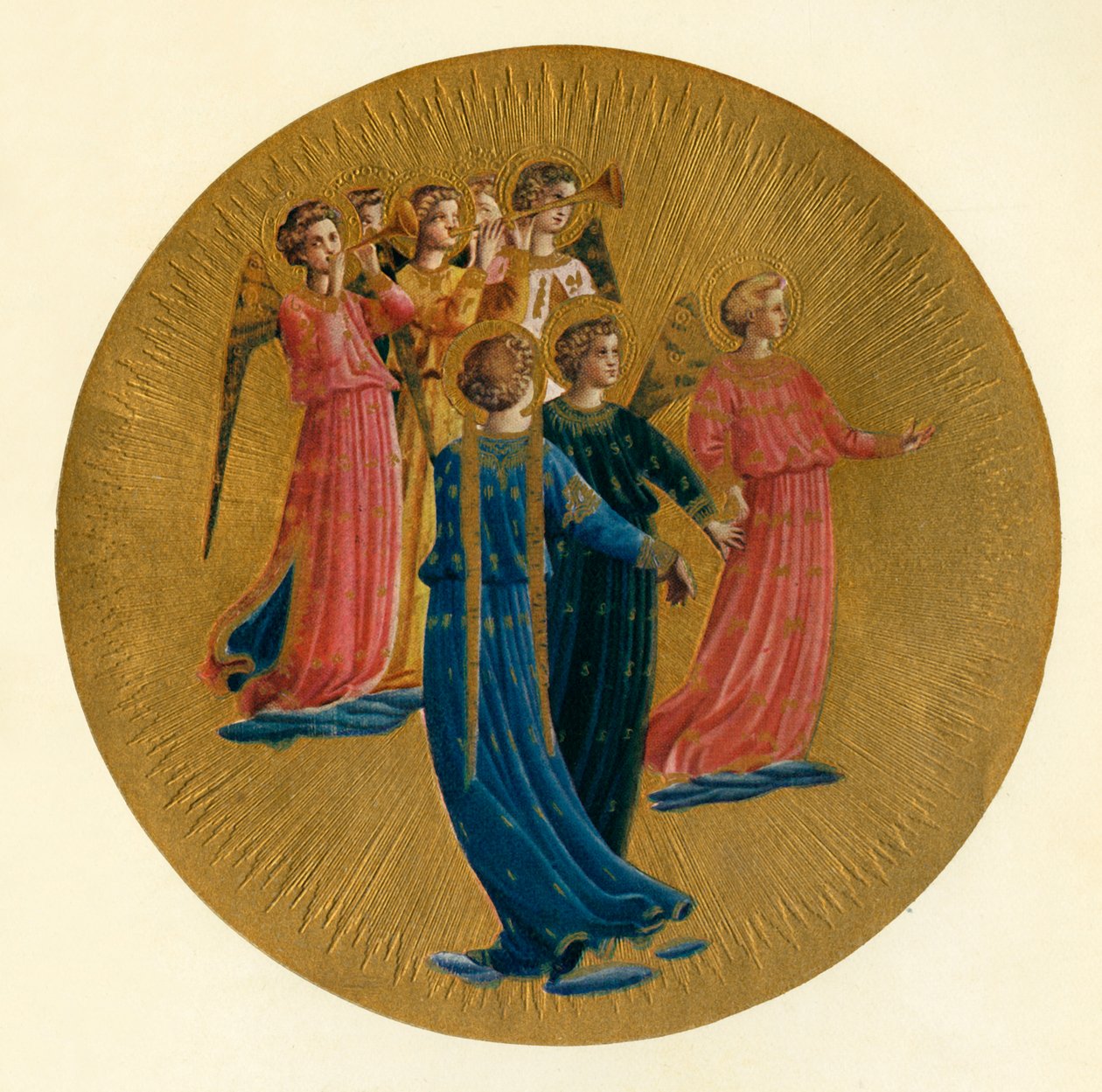 Detalj från Jungfruns kröning, 1400-talet, c1909 av Fra Angelico
