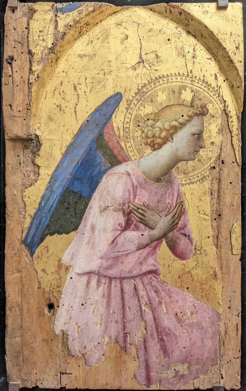 Franska: Ange en adoration, tourné vers la droite Adoring Angel, Looking Right av Fra Angelico