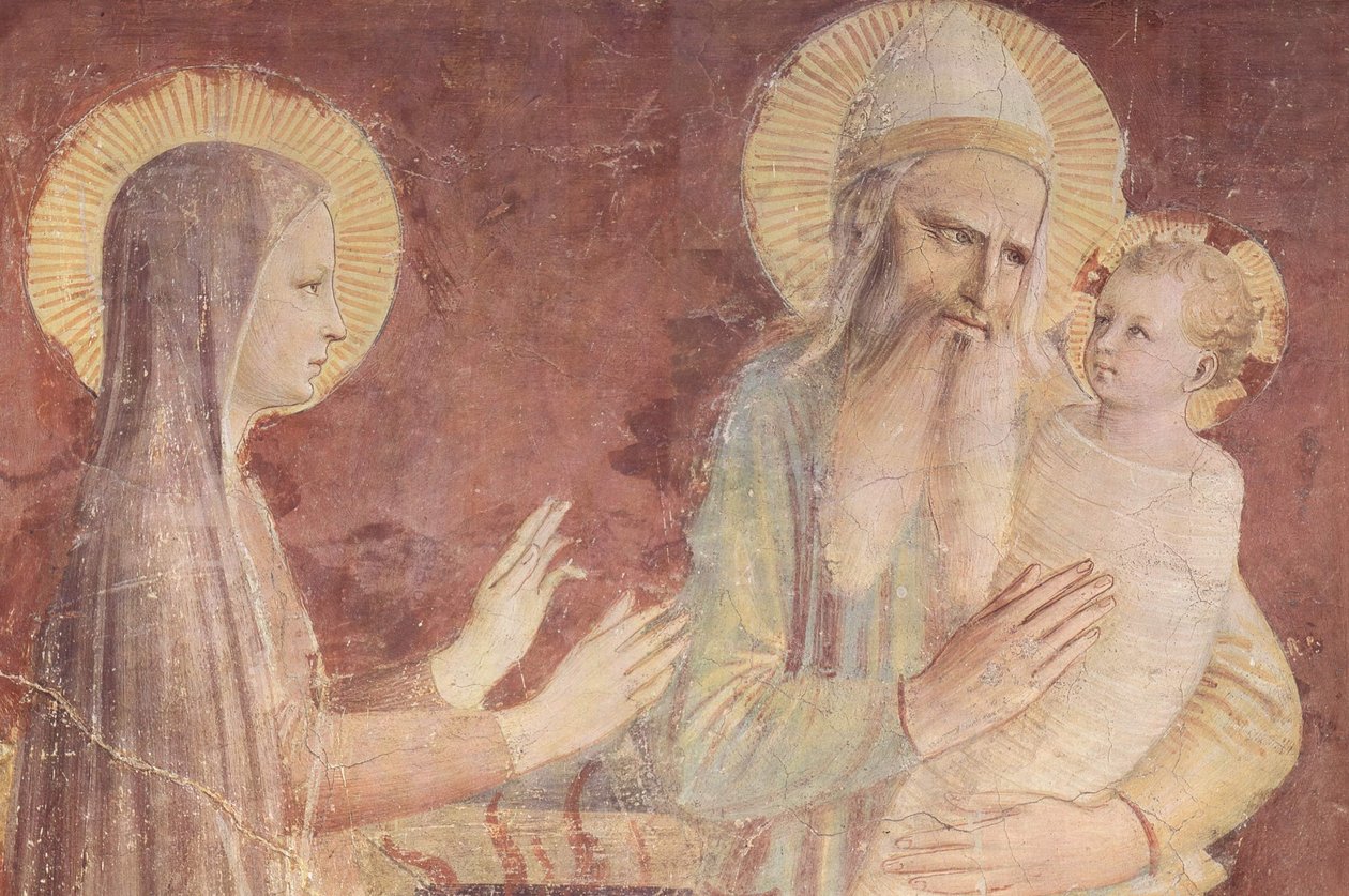 Presentationen i templet, detalj av Fra Angelico