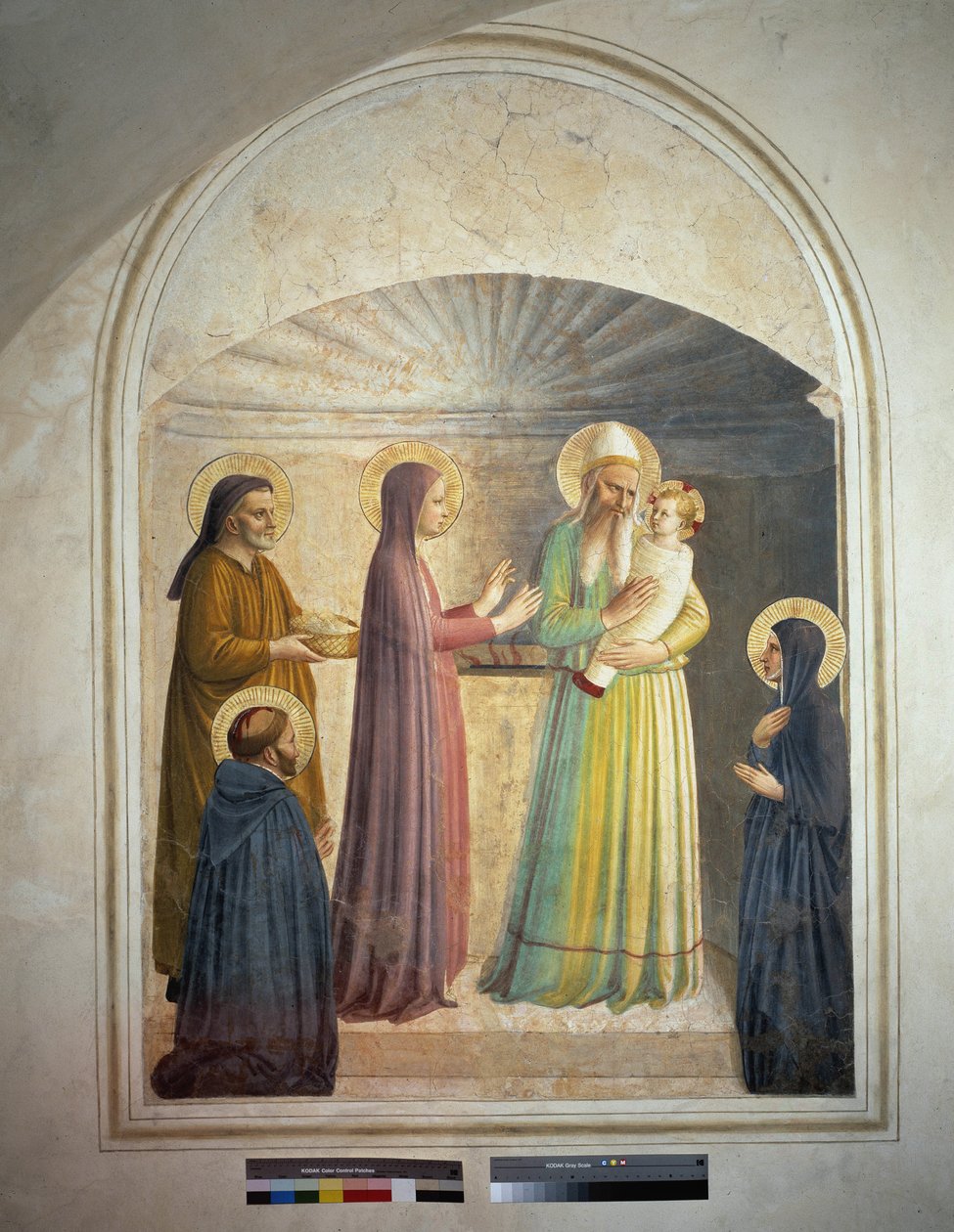 Noli tangerar mig. Den uppståndne Jesus Kristus vägrar att bli berörd av Maria Magdalena Fresk av Guido di Pietro av Fra Angelico