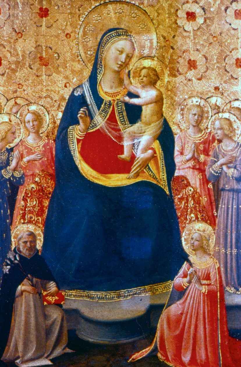 Madonna och barn med heliga, mitten av 1400-talet. av Fra Angelico