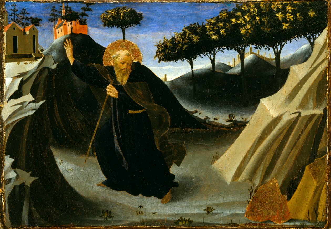 Sankt Antonius undviker guldmassan av Fra Angelico