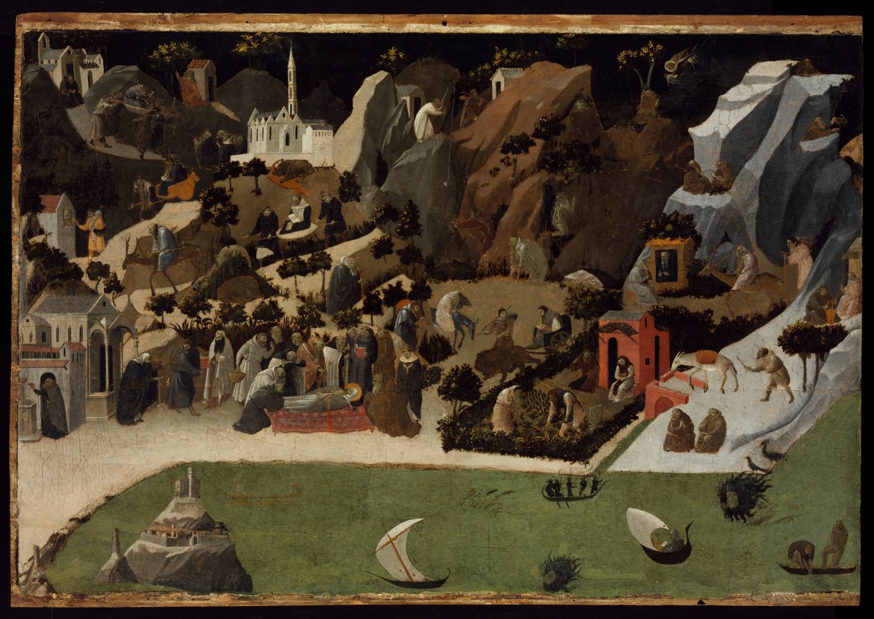 Scener ur ökenfädernas liv (Thebaid) av Fra Angelico