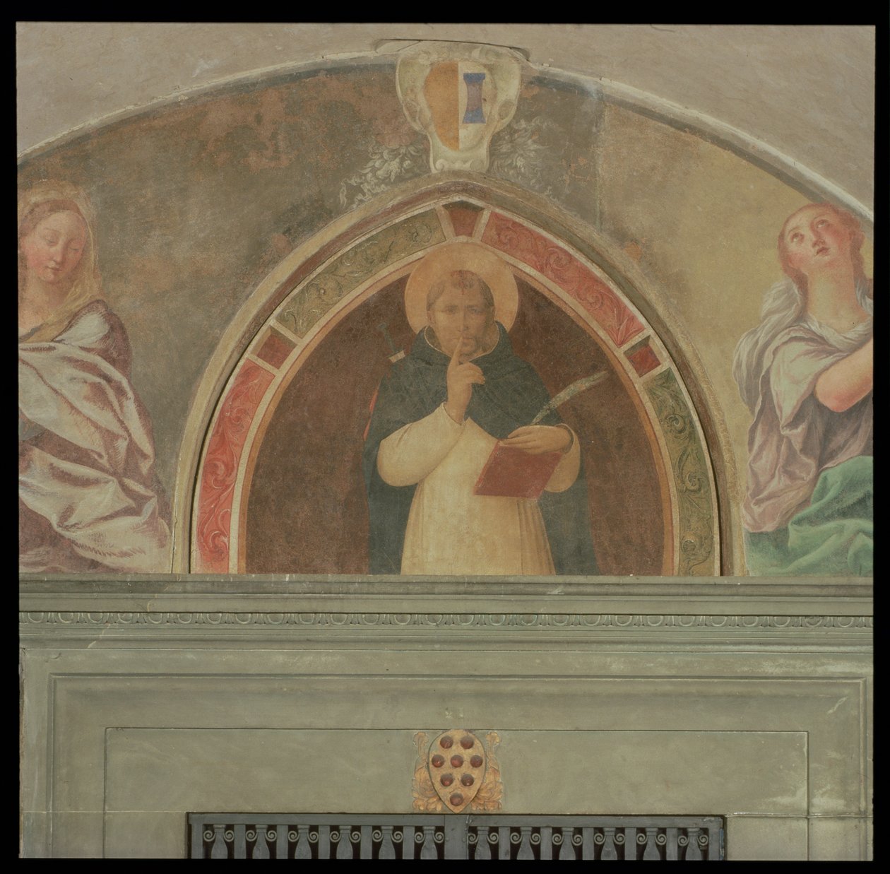 St Peter Martyr ber om tystnad av Fra Angelico