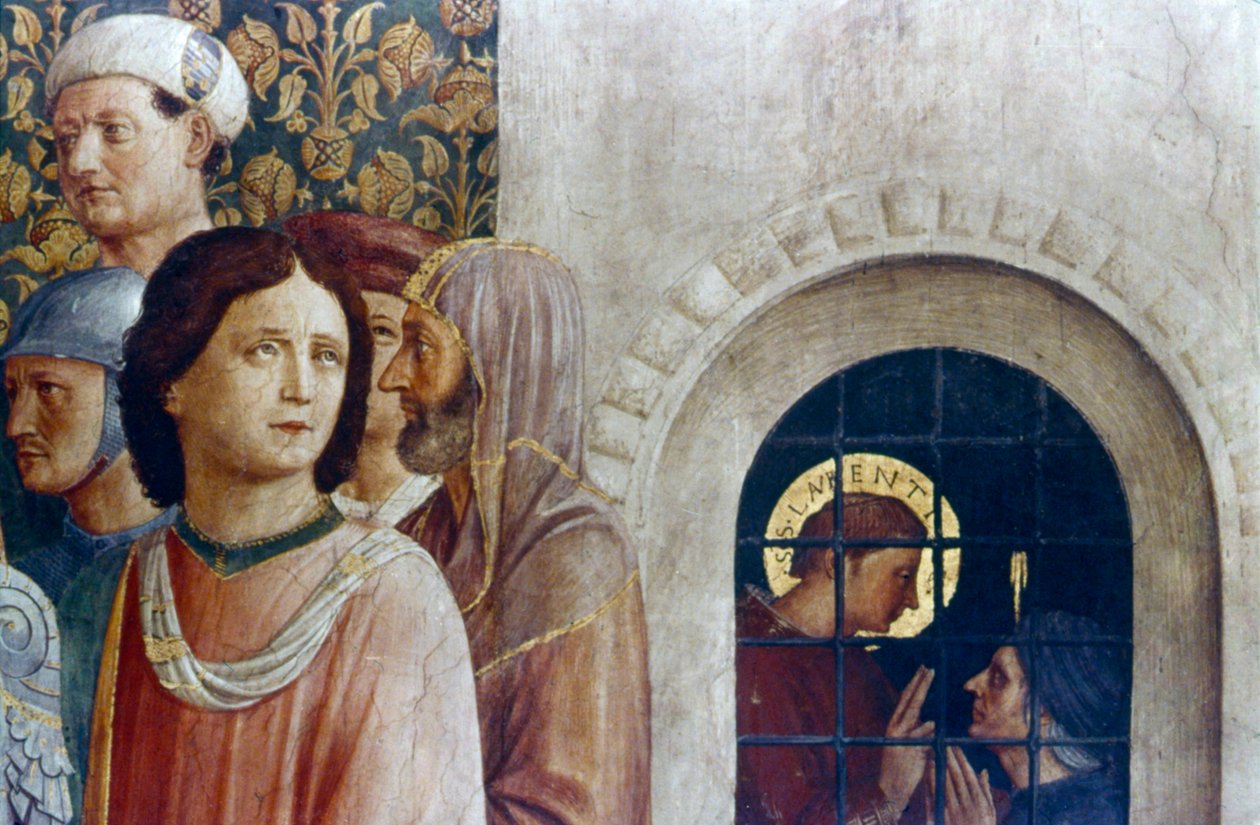 The Judgment of St Laurence detalj, mitten av 1400-talet av Fra Angelico