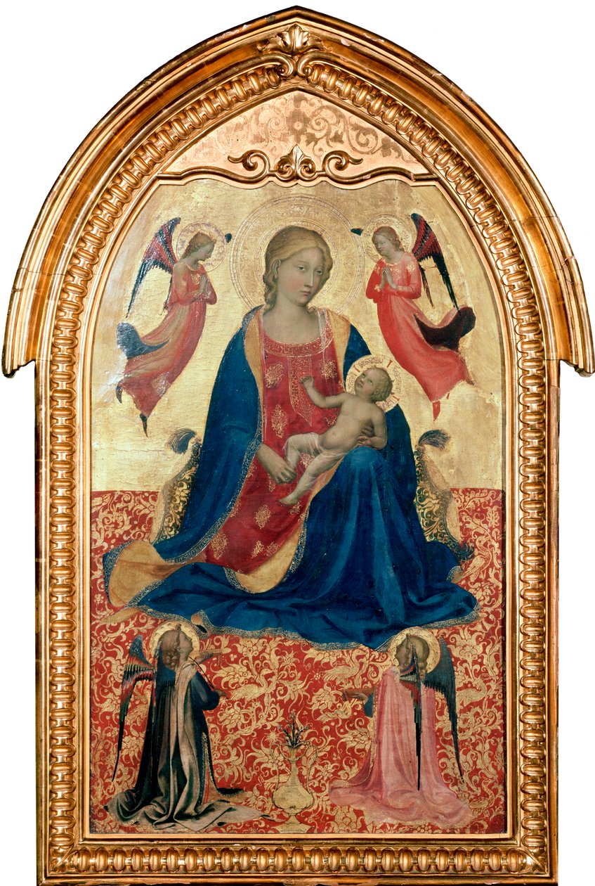 Jungfru och barn med änglar, c1425 av Fra Angelico