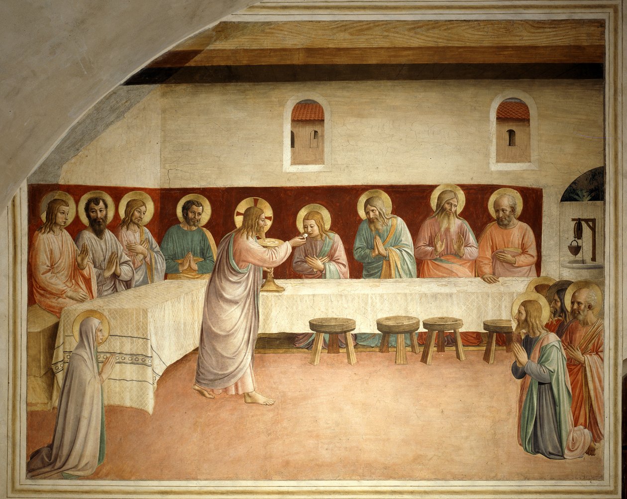 de heligas nattvard av Fra Angelico