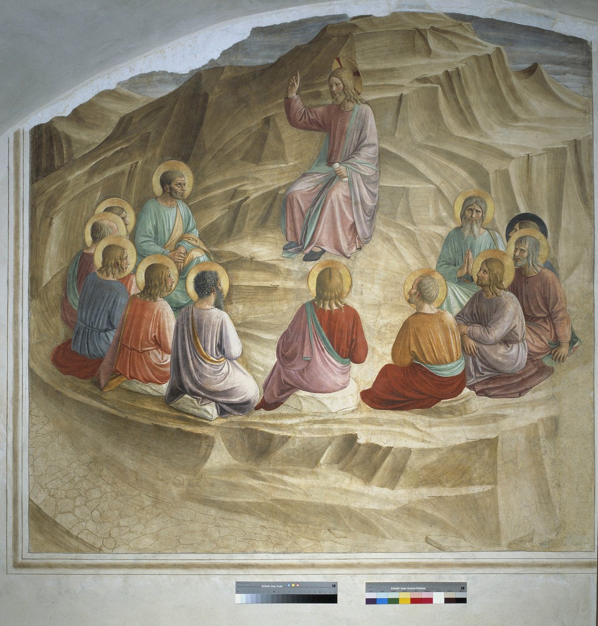 predikan på berget: Kristus talar till apostlarna 1438 av Fra Angelico