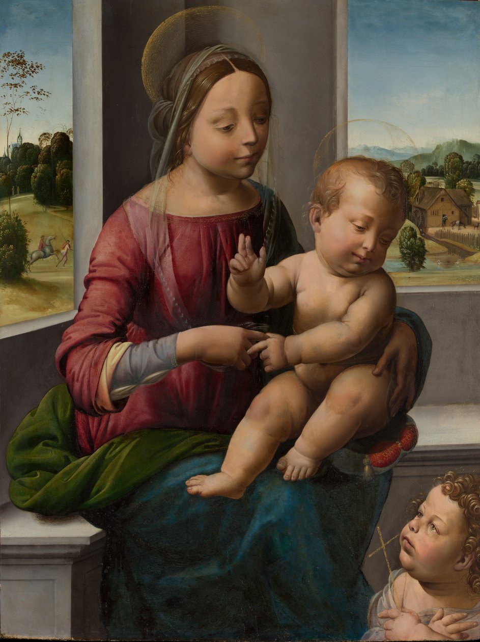 Madonna och barn med den unge Johannes döparen, ca. 1497. av Fra Bartolomeo