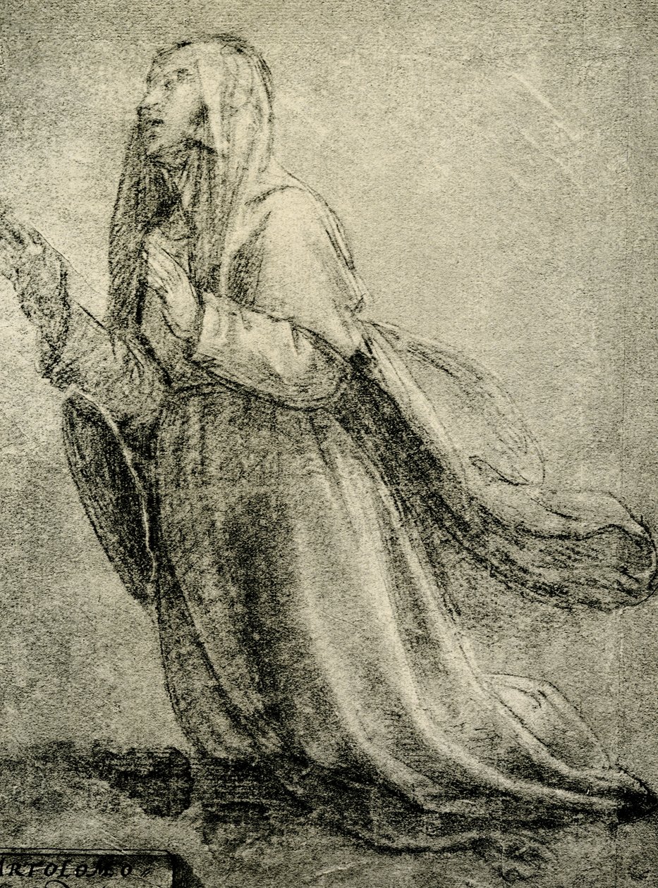 Studie om St. Katarina av Siena av Fra Bartolomeo