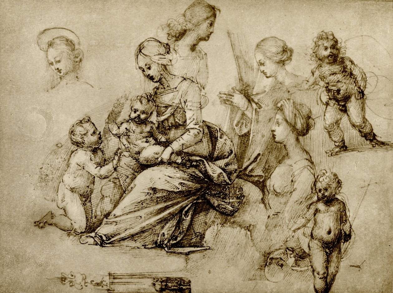 Studera på en Madonna av Fra Bartolomeo