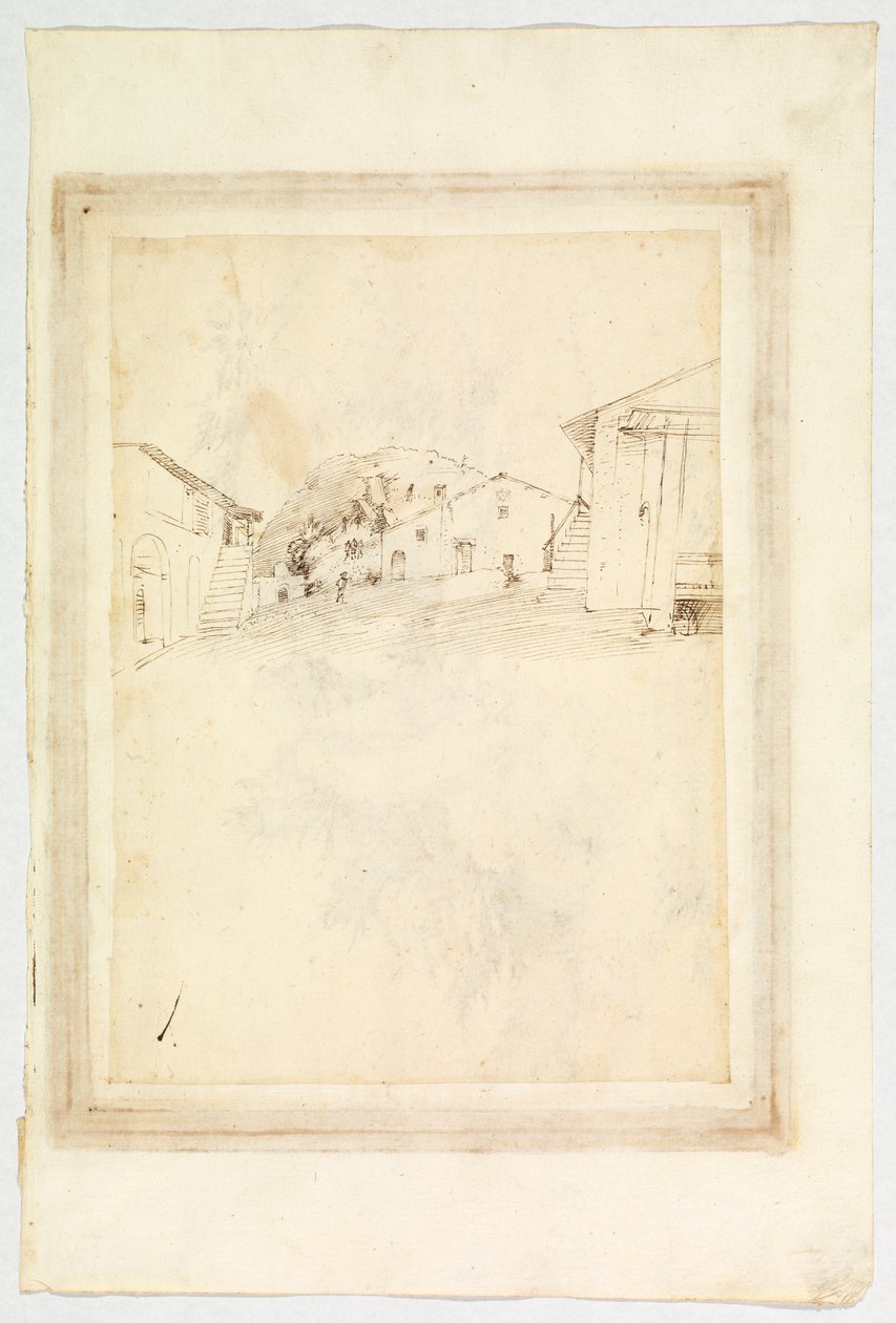Utsikt över en by av Fra Bartolomeo