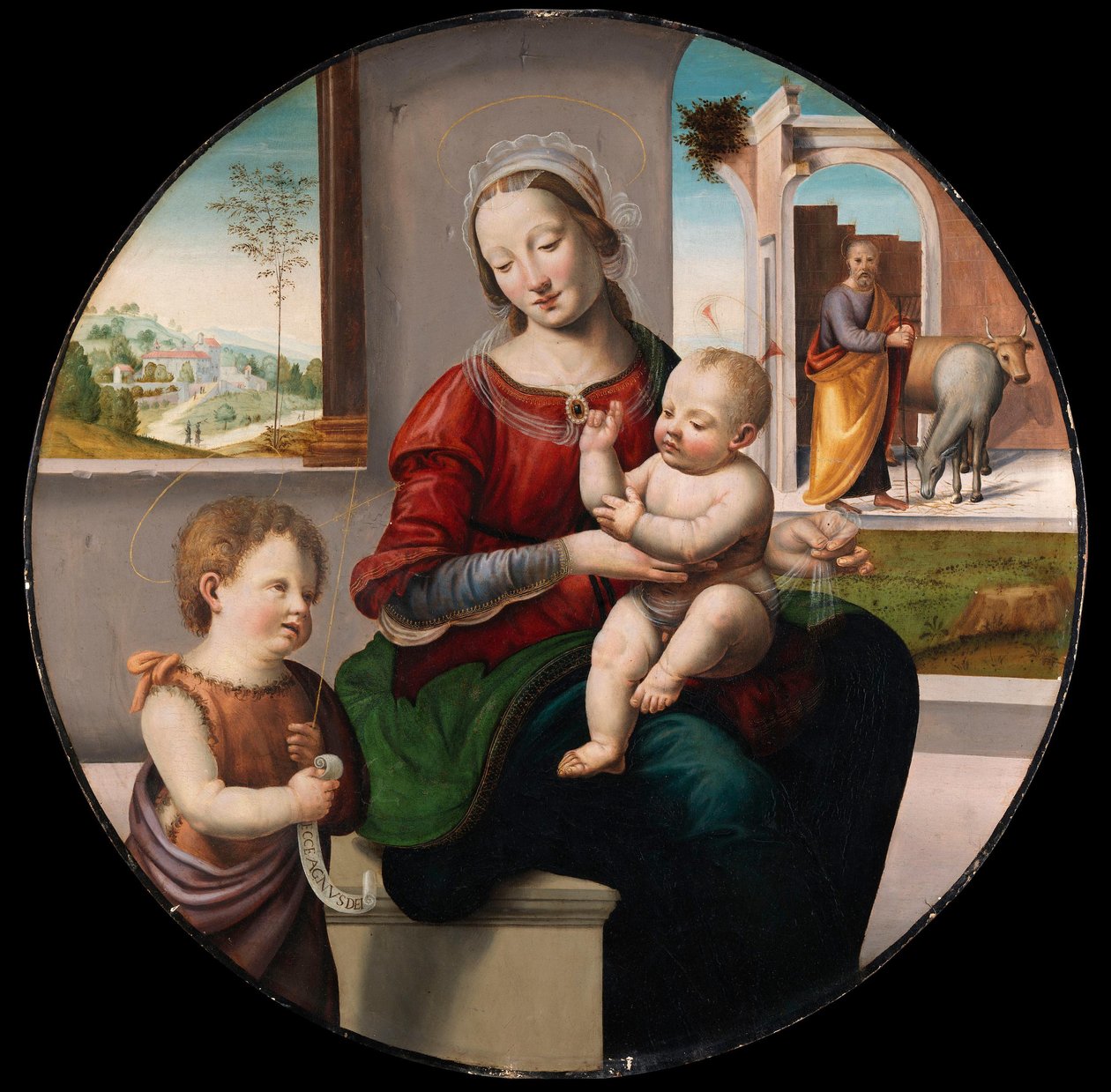 Heliga familjen med Johannes Döparen av Fra Bartolommeo