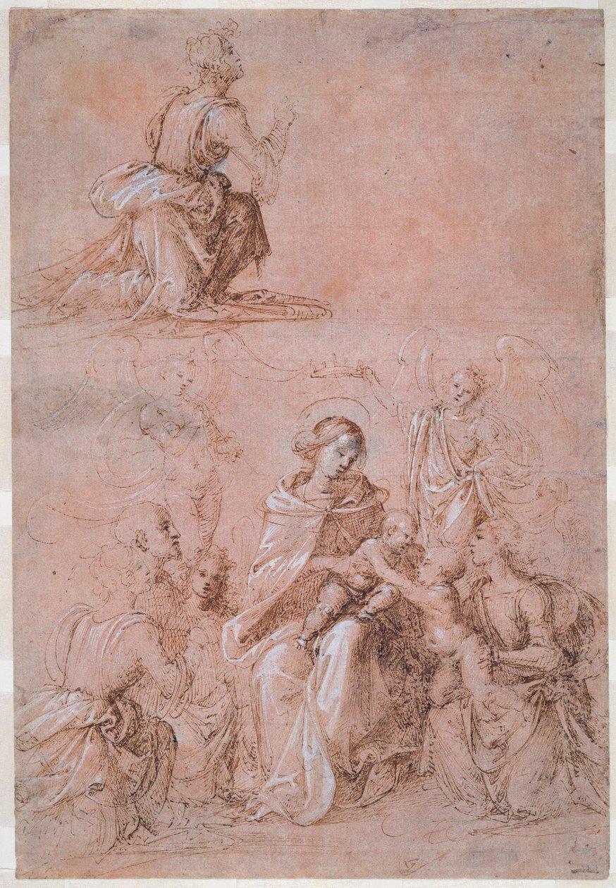 Jungfrun och barnet omgiven av heliga och änglar av Fra Bartolommeo