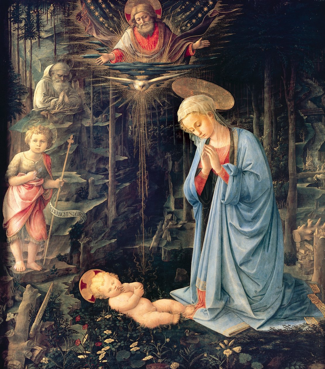 Tillbedjan av Palazzo Medicis barn av Fra Filippo Lippi