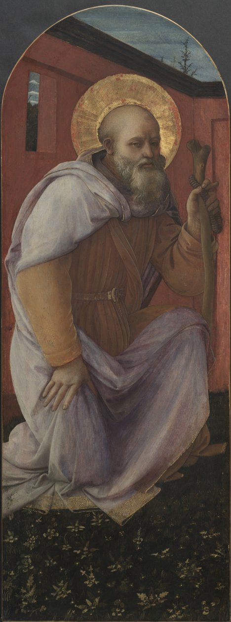 Panel från en triptyk: St. Anthony Abbot av Fra Filippo Lippi