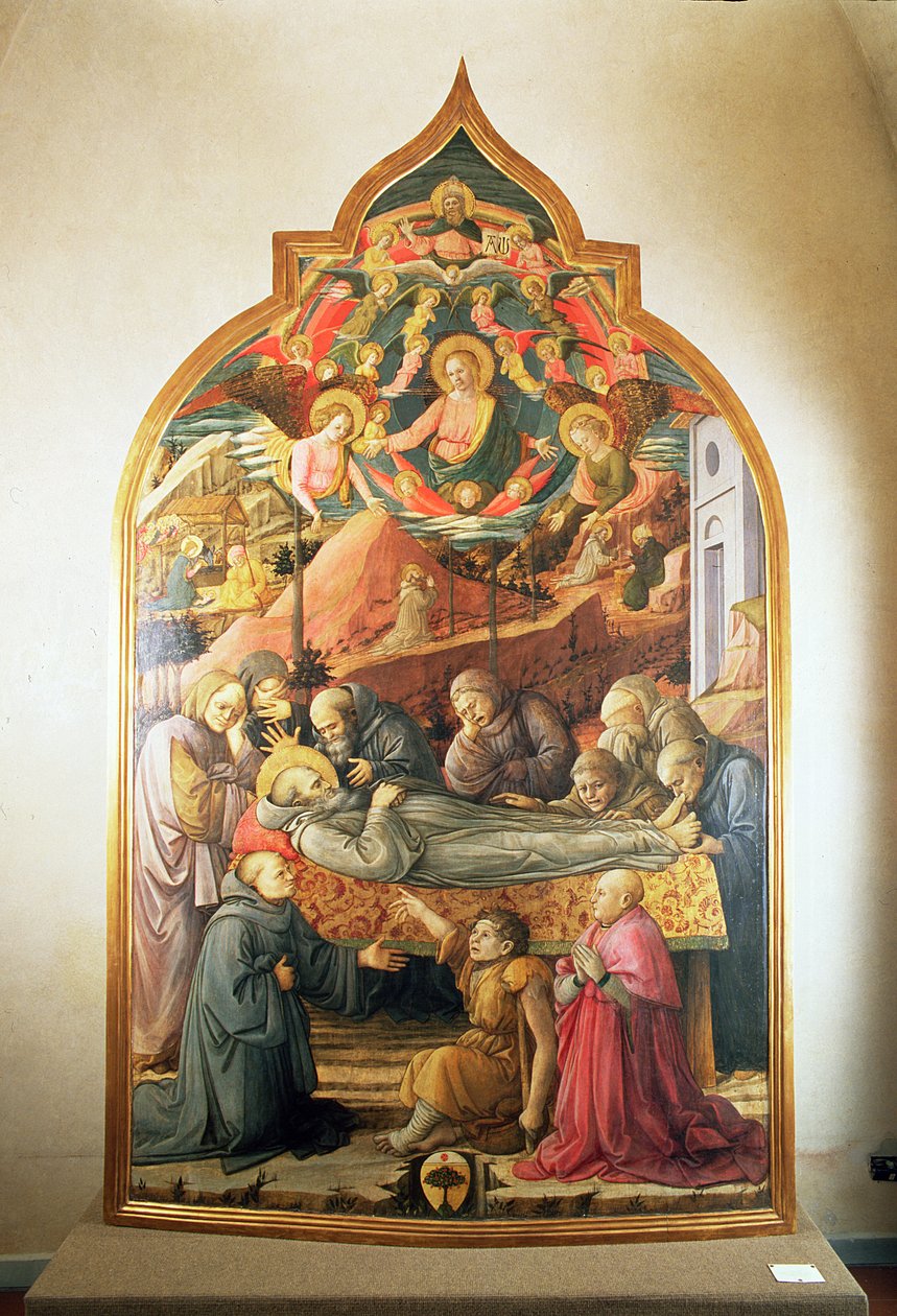 Begravningen av S:t Hieronymus, 1450-60 av Fra Filippo Lippi