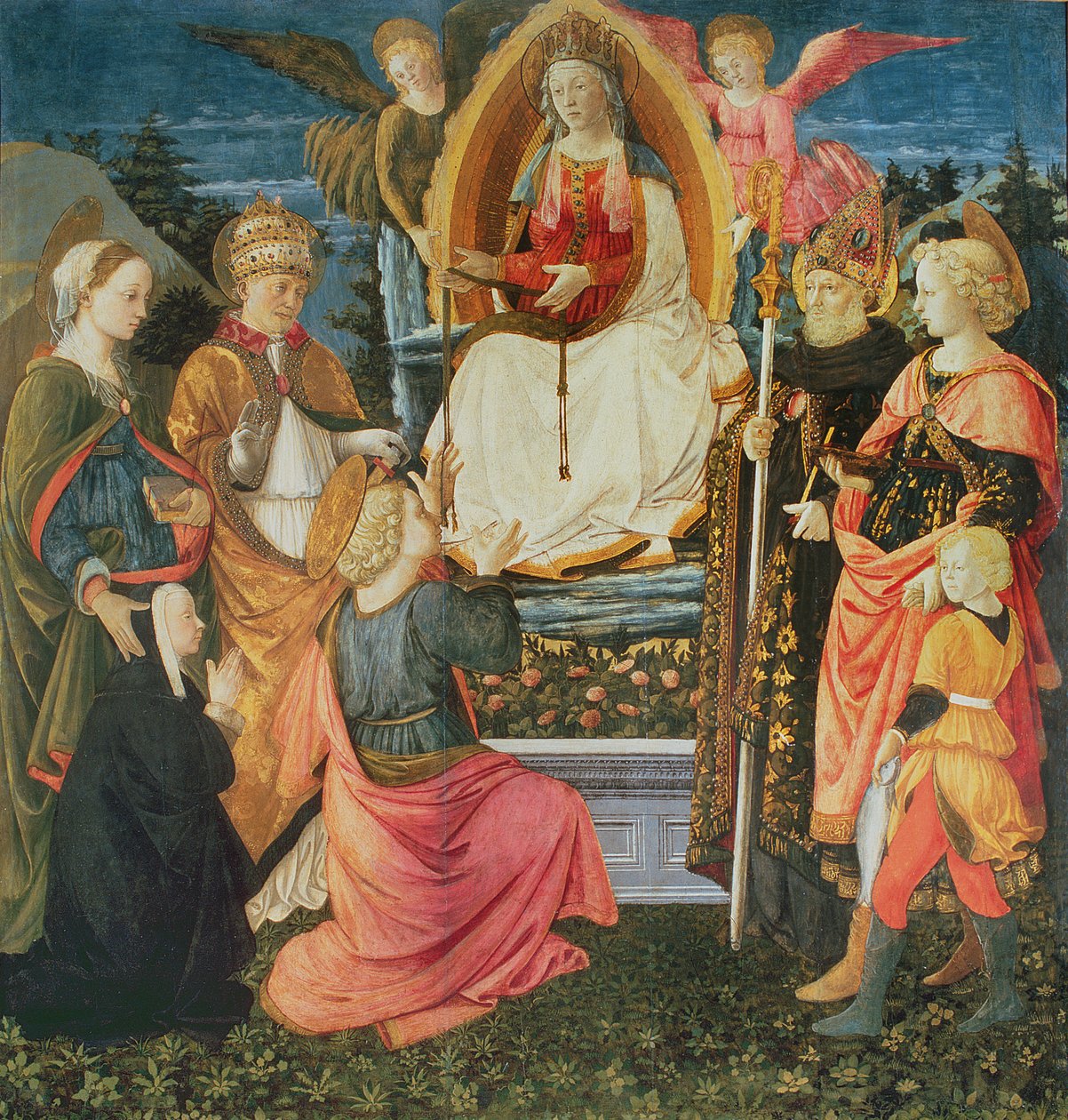 Madonnan i den heliga gördelen, 1456 av Fra Filippo Lippi