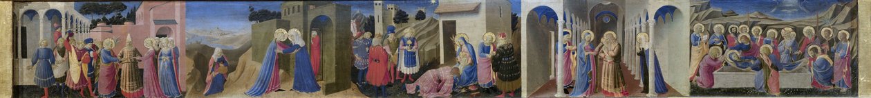 Predella av altartavlan Bebådelsen, ca. 1433-1434. av Fra Giovanni Angelico da Fiesole