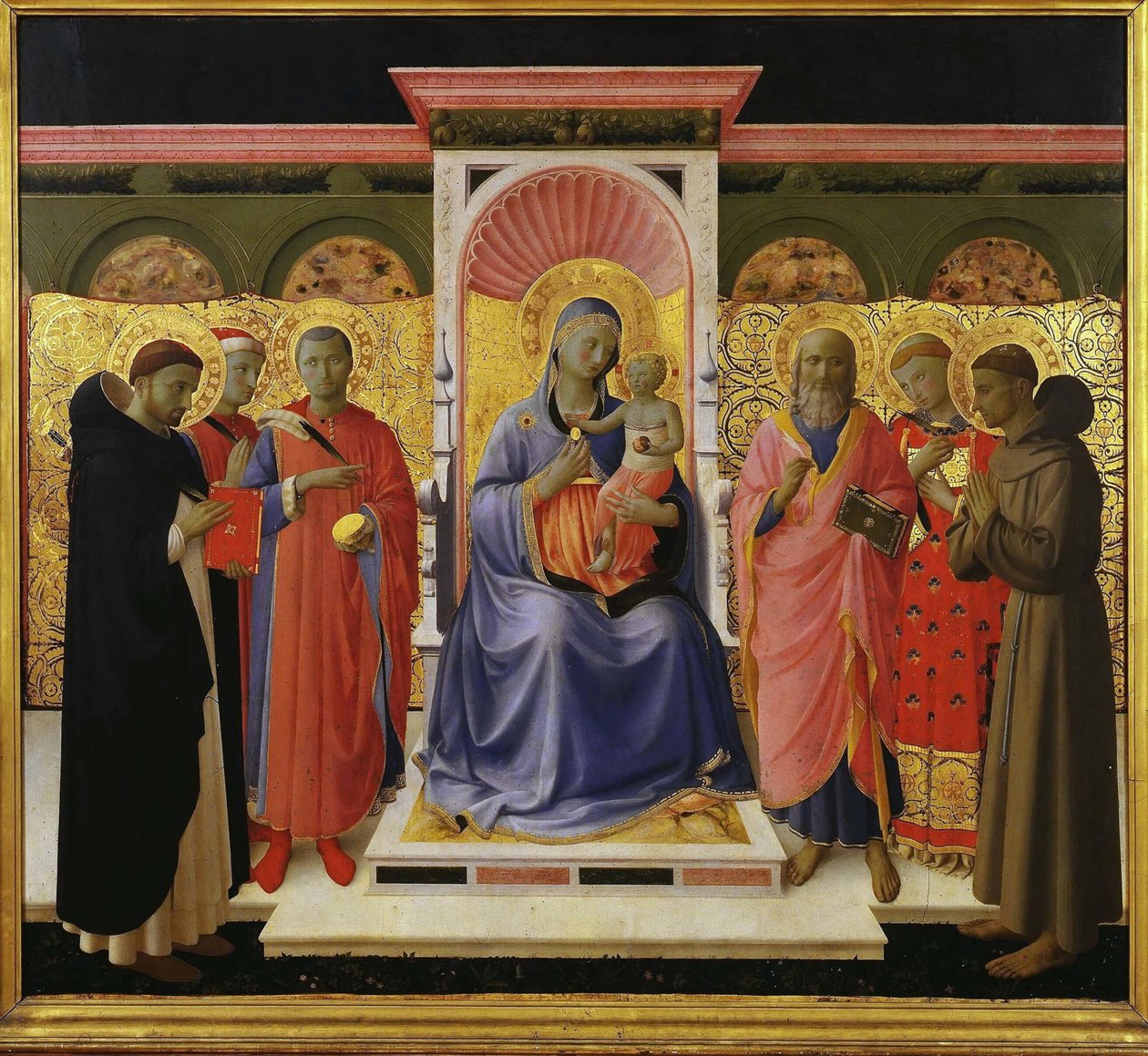 Helig konversation Annalena altartavla, ca 1435. av Fra Giovanni Angelico da Fiesole