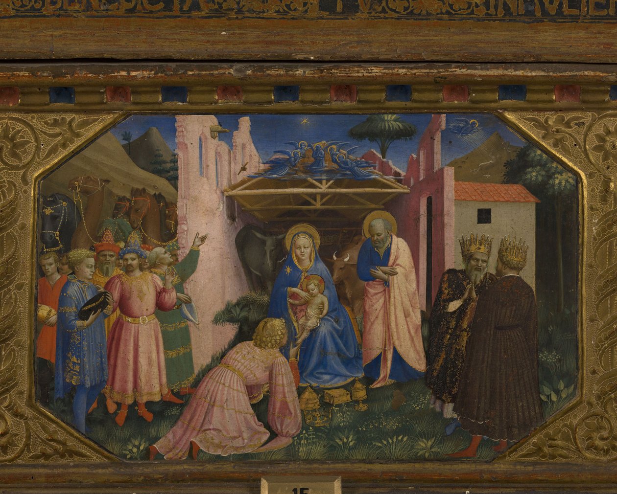 The Adoration of the Magi The Annunciation retable med 5 Predella-scener, 1430-1432 av Fra Giovanni Angelico da Fiesole