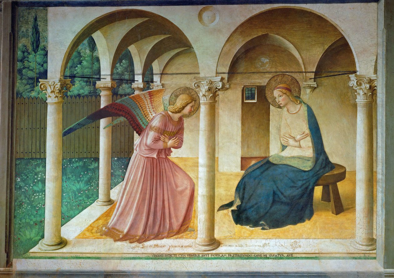 Bebådelsen. av Fra Giovanni Angelico da Fiesole