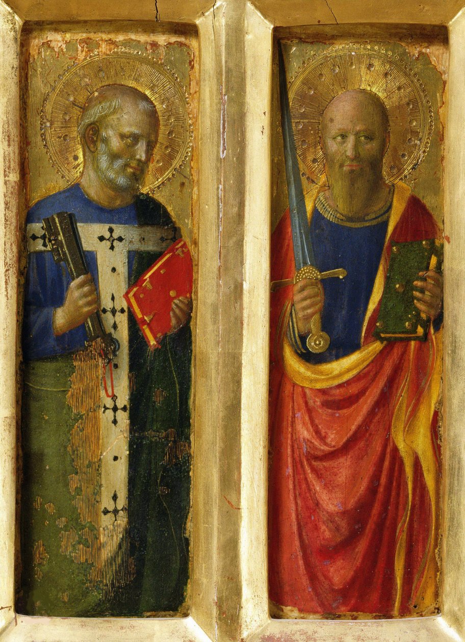Apostlarna Petrus och Paulus från Perugias altartavla, ca 1437. av Fra Giovanni Angelico da Fiesole