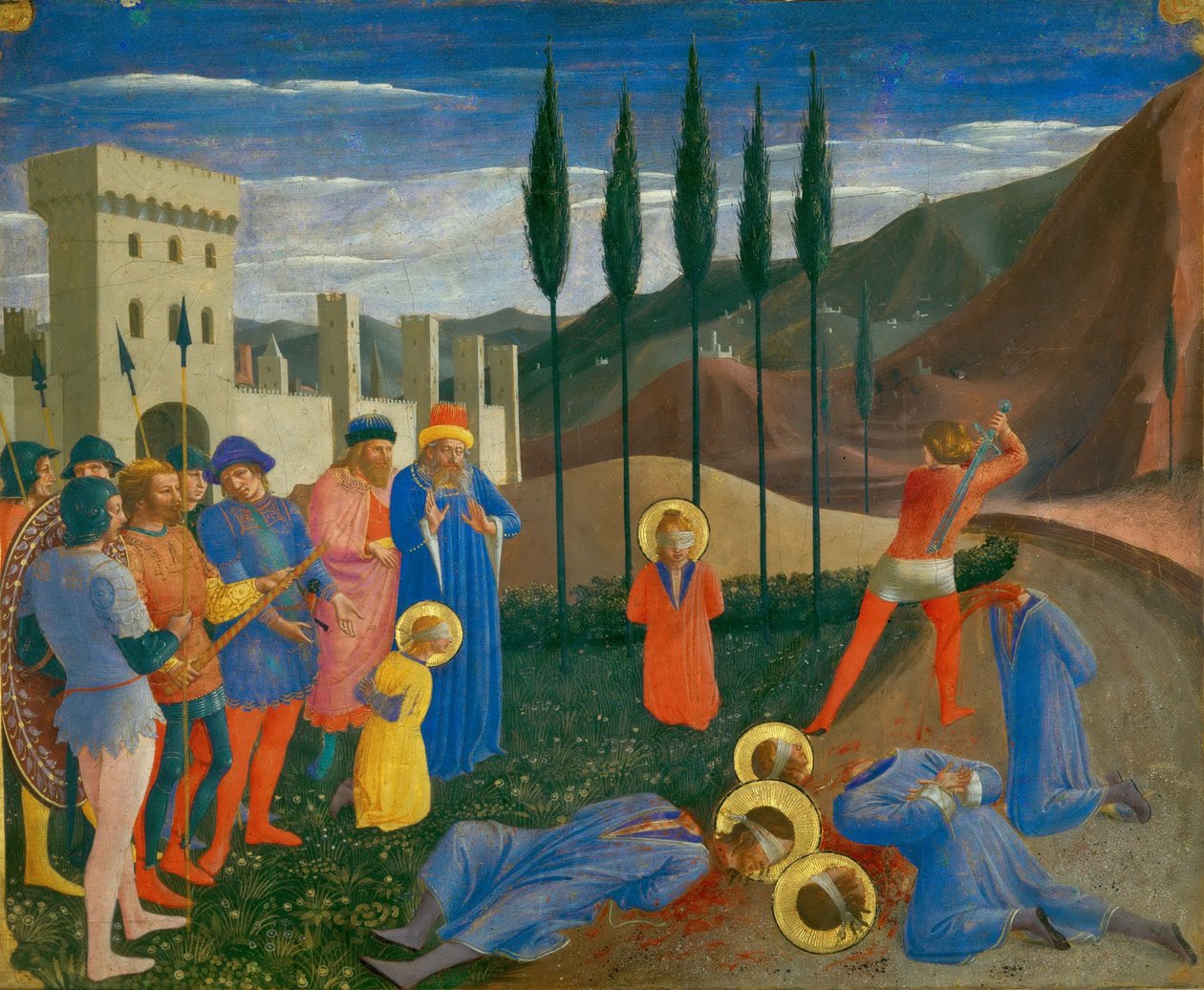 Halshuggningen av Saint Cosmas och Saint Damian, ca. 1440 av Fra Giovanni Angelico da Fiesole