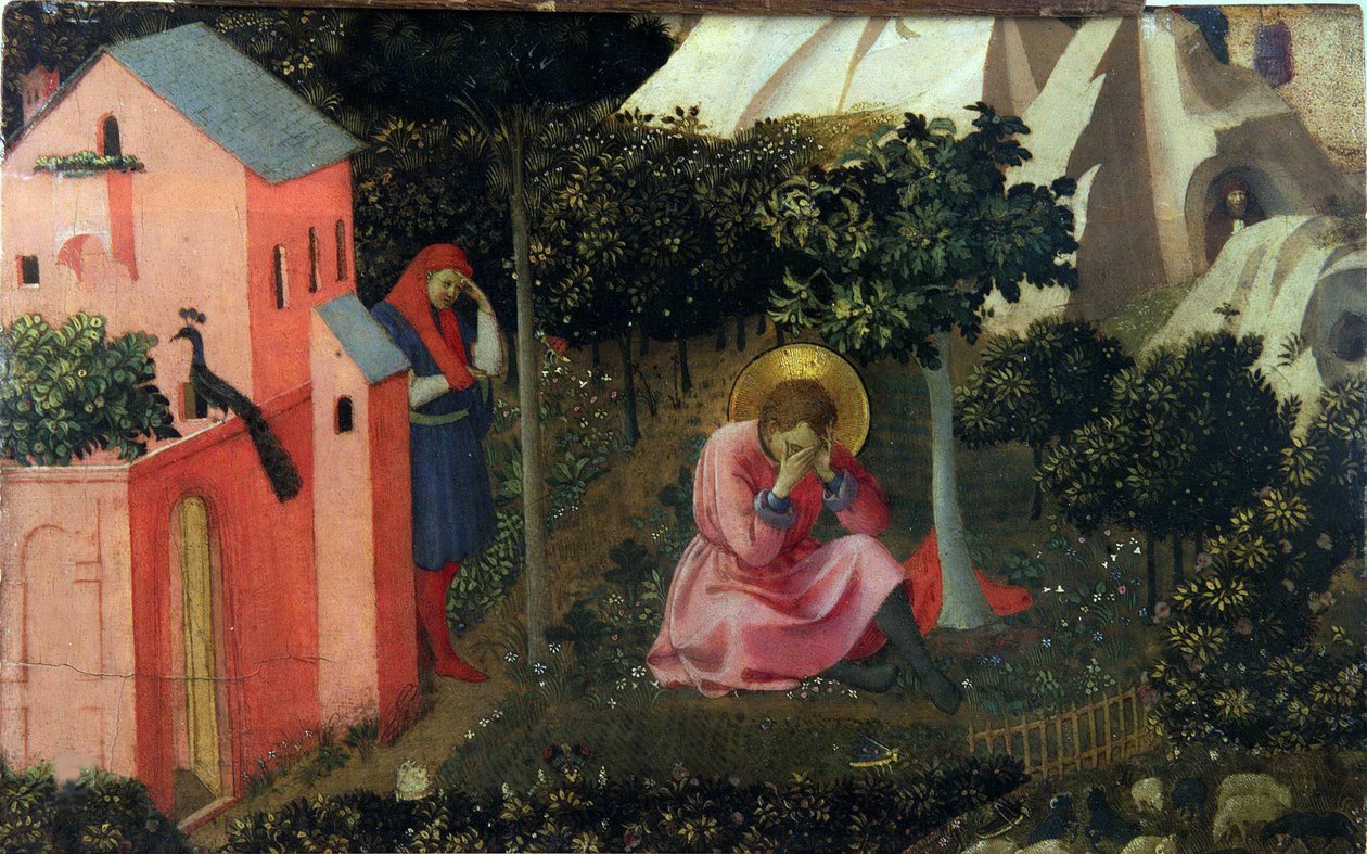 Omvändelsen av Saint Augustine, ca 1430-1435. av Fra Giovanni Angelico da Fiesole