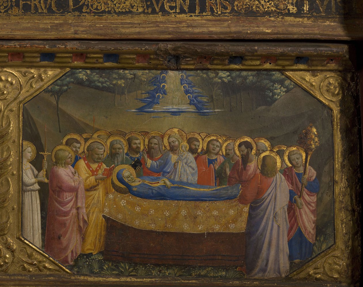 The Death of the Virgin Bebådelsens retabell med 5 Predella-scener, 1430-1432 av Fra Giovanni Angelico da Fiesole