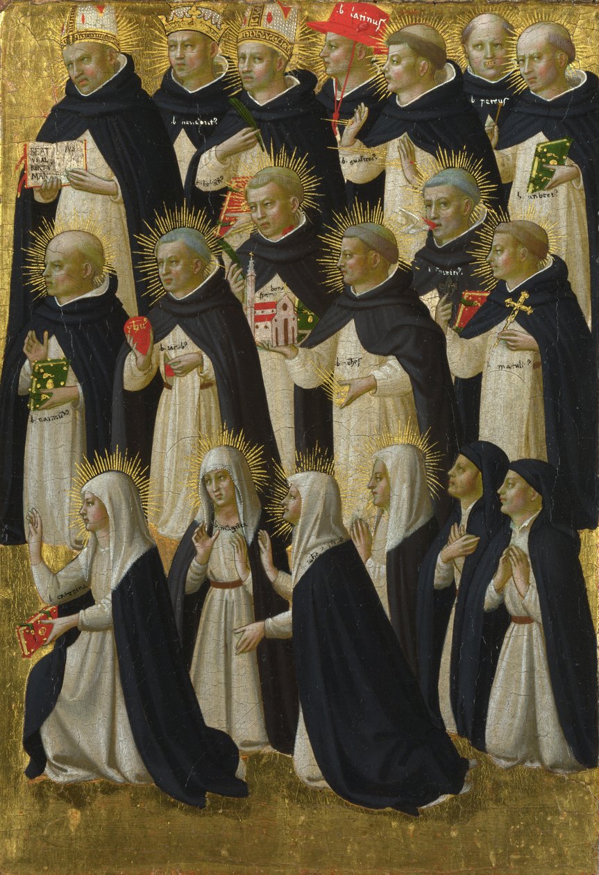 Den dominikanska välsignade panelen från Fiesole San Domenico altartavla, ca. 1423-1424 av Fra Giovanni Angelico da Fiesole