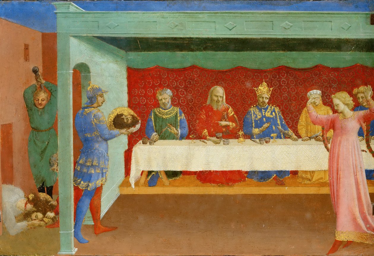 Herodes högtid och Johannes döparens halshuggning, ca 1430 av Fra Giovanni Angelico da Fiesole