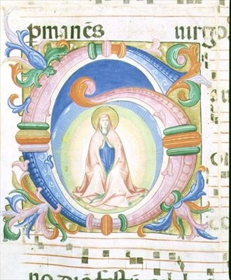 Missal 558 f.92 Historikerad initial 